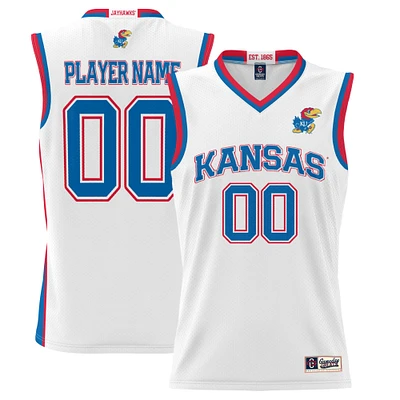 Youth GameDay Greats White Kansas Jayhawks NIL Pick-A-Player Lightweight Men's Basketball Jersey