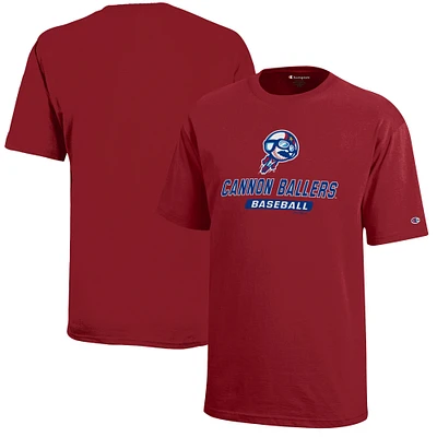 Youth Champion Red Kannapolis Cannon Ballers Jersey T-Shirt