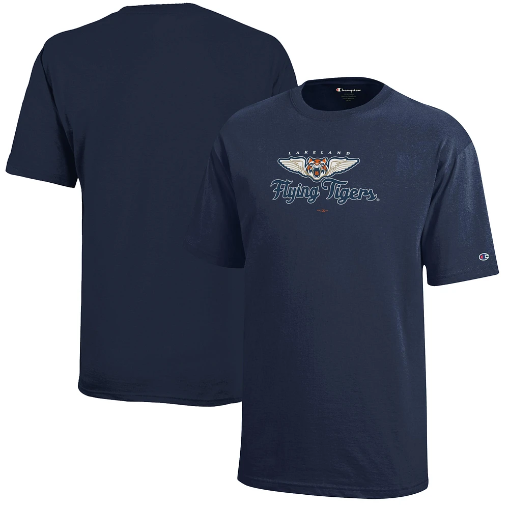 Youth Champion Navy Lakeland Flying Tigers Jersey T-Shirt