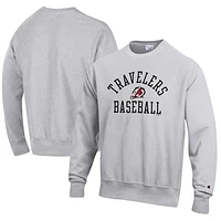 Men's Champion Gray Arkansas Travelers Baseball Reverse Weave Pullover Sweatshirt