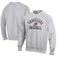 Men's Champion Gray Arkansas Travelers Baseball Reverse Weave Pullover Sweatshirt