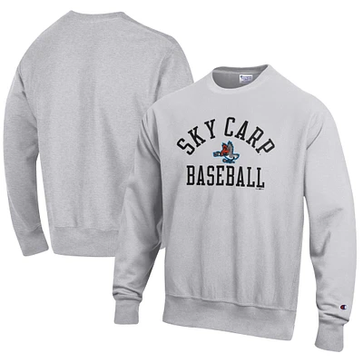 Men's Champion Gray Beloit Sky Carp Baseball Reverse Weave Pullover Sweatshirt