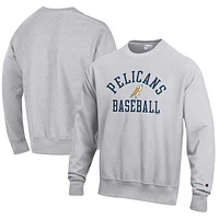 Men's Champion Gray Myrtle Beach Pelicans Baseball Reverse Weave Pullover Sweatshirt