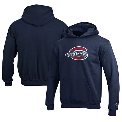 Youth Champion Navy Greenville Drive Eco Powerblend Pullover Hoodie
