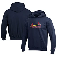 Youth Champion Navy Springfield Cardinals Eco Powerblend Pullover Hoodie