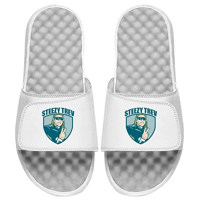 Men's ISlide x BreakingT Trevor Lawrence White NFLPA Steezy Trev Slide Sandals
