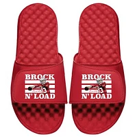 Men's ISlide x BreakingT Brock Purdy Red NFLPA N' Load Slide Sandals