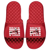 Men's ISlide x BreakingT Brock Purdy Red NFLPA N' Load Slide Sandals