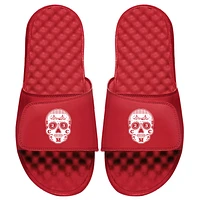 Men's ISlide x BreakingT Christian McCaffrey Red NFLPA Sugar Skull Slide Sandals
