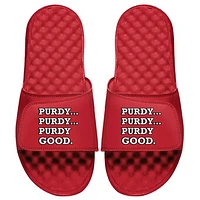 Men's ISlide x BreakingT Brock Purdy Red NFLPA Good Slide Sandals