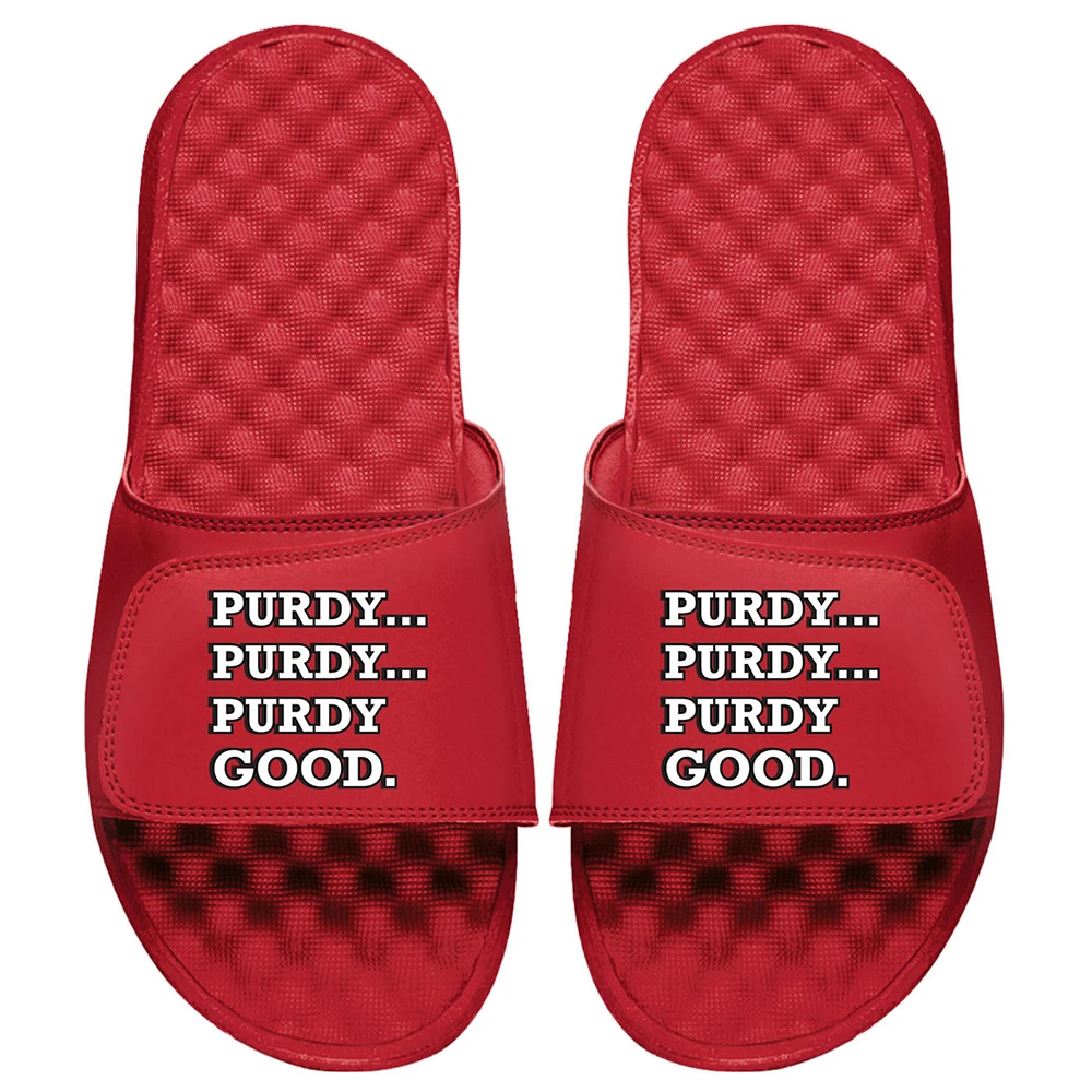 Men's ISlide x BreakingT Brock Purdy Red NFLPA Good Slide Sandals