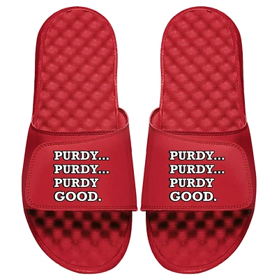 Men's ISlide x BreakingT Brock Purdy Red NFLPA Good Slide Sandals