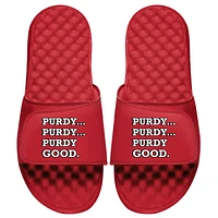 Men's ISlide x BreakingT Brock Purdy Red NFLPA Good Slide Sandals