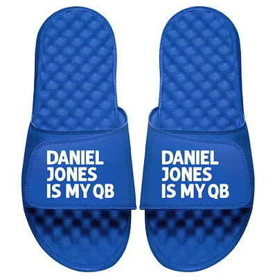 Men's ISlide x BreakingT Daniel Jones Royal NFLPA My Quarterback Slide Sandals