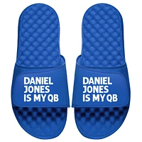 Men's ISlide x BreakingT Daniel Jones Royal NFLPA My Quarterback Slide Sandals