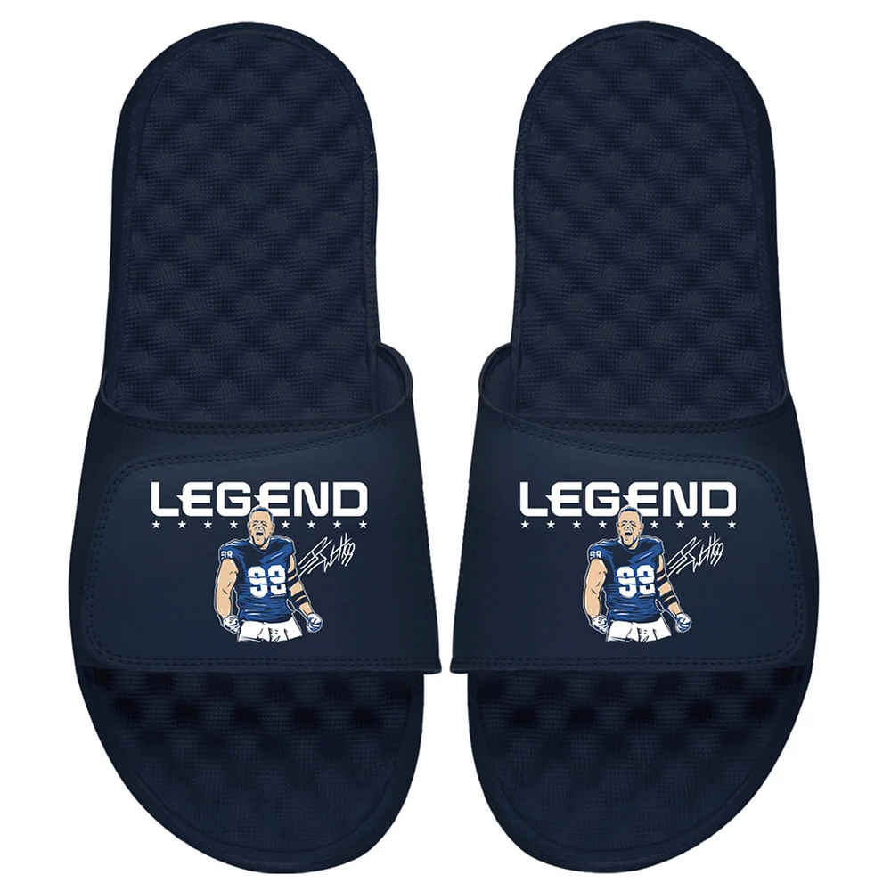 Men's ISlide x BreakingT J.J. Watt Navy NFLPA Legend Slide Sandals