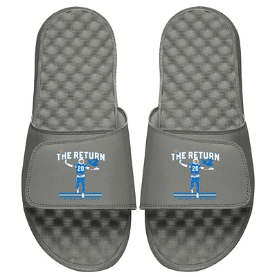 Youth ISlide x BreakingT Nyheim Hines Gray NFLPA The Return 2x Slide Sandals