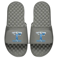 Youth ISlide x BreakingT Nyheim Hines Gray NFLPA The Return 2x Slide Sandals