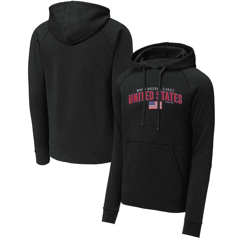 Men's LEGENDS Black USA Baseball 2023 World Classic Country Pride Pullover Hoodie