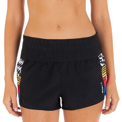 Women's Hurley Black NASCAR Color Blocked 2.5'' Boardshort