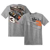 Men's Richard Childress Racing Team Collection Heather Gray Austin Dillon 2023 #3 Bass Pro Shops T-Shirt