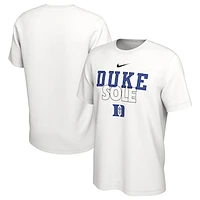 Nike  White Duke Blue Devils 2023 On Court Bench T-Shirt