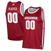 Men's Under Armour Red Wisconsin Badgers Pick-A-Player NIL Basketball Jersey