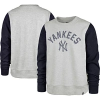 Men's '47  Heather Gray New York Yankees Retro Throwback Pullover Hoodie