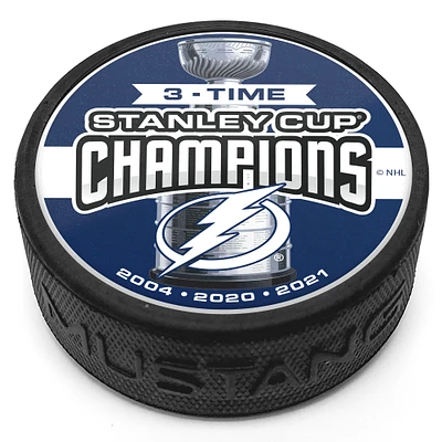 Tampa Bay Lightning Three-Time Stanely Cup Champions Puck