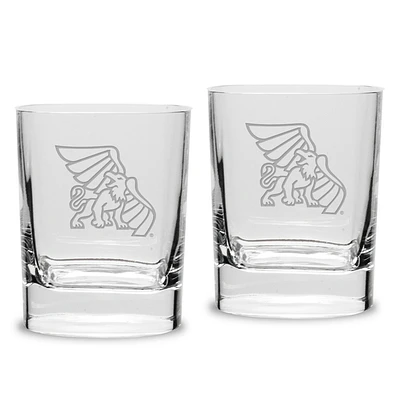 Missouri Western State Griffons 11.75oz. Two-Piece Luigi Bormioli Square Double Old Fashion Glasses Set
