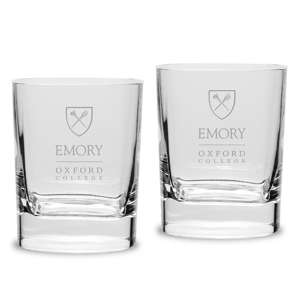 Oxford College 11.75oz. Two-Piece Luigi Bormioli Square Double Old Fashion Glasses Set