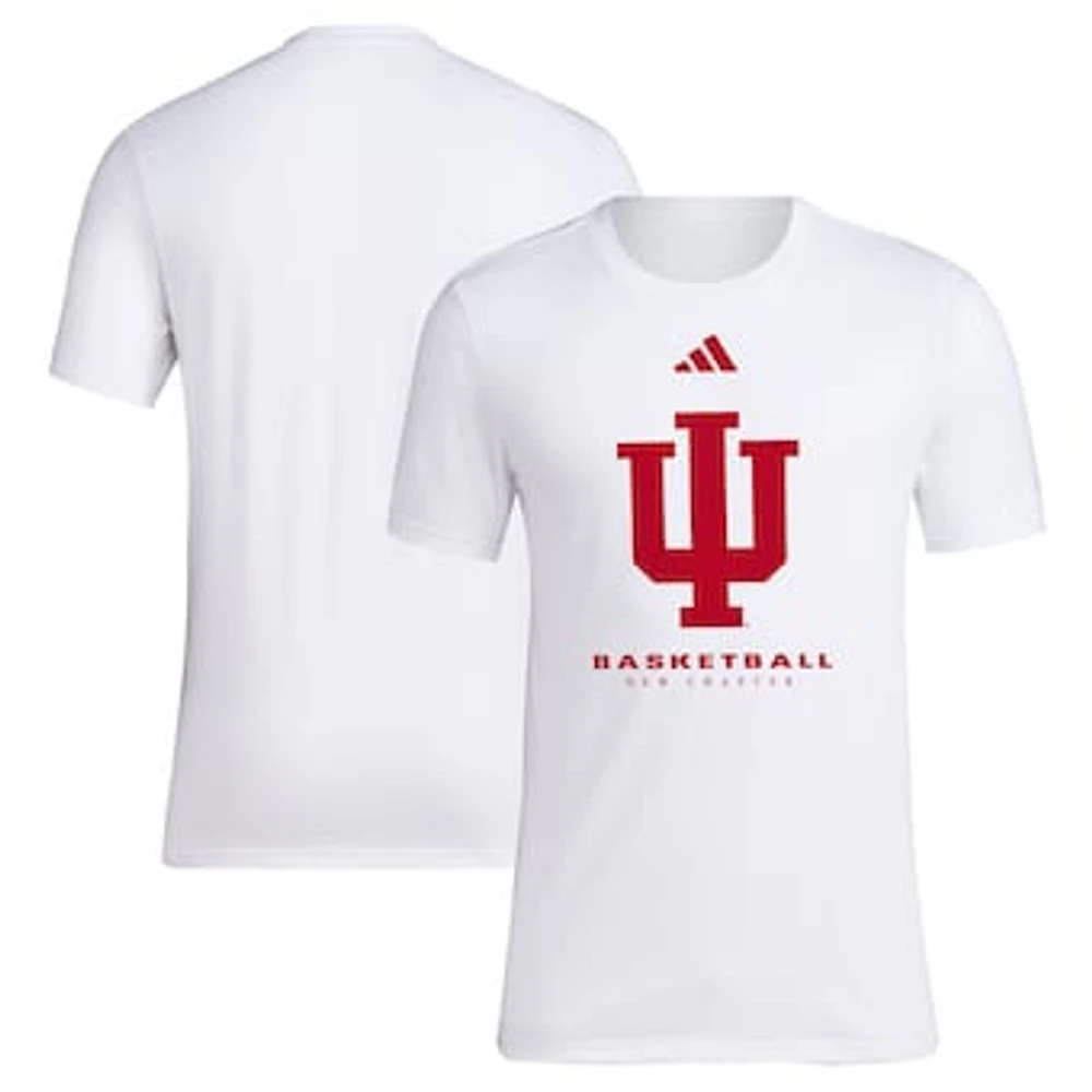 adidas  White Indiana Hoosiers 2023 On Court Bench Fresh T-Shirt