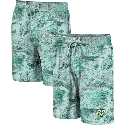 Men's Colosseum Green Colorado State Rams Realtree Aspect Ohana Swim Shorts