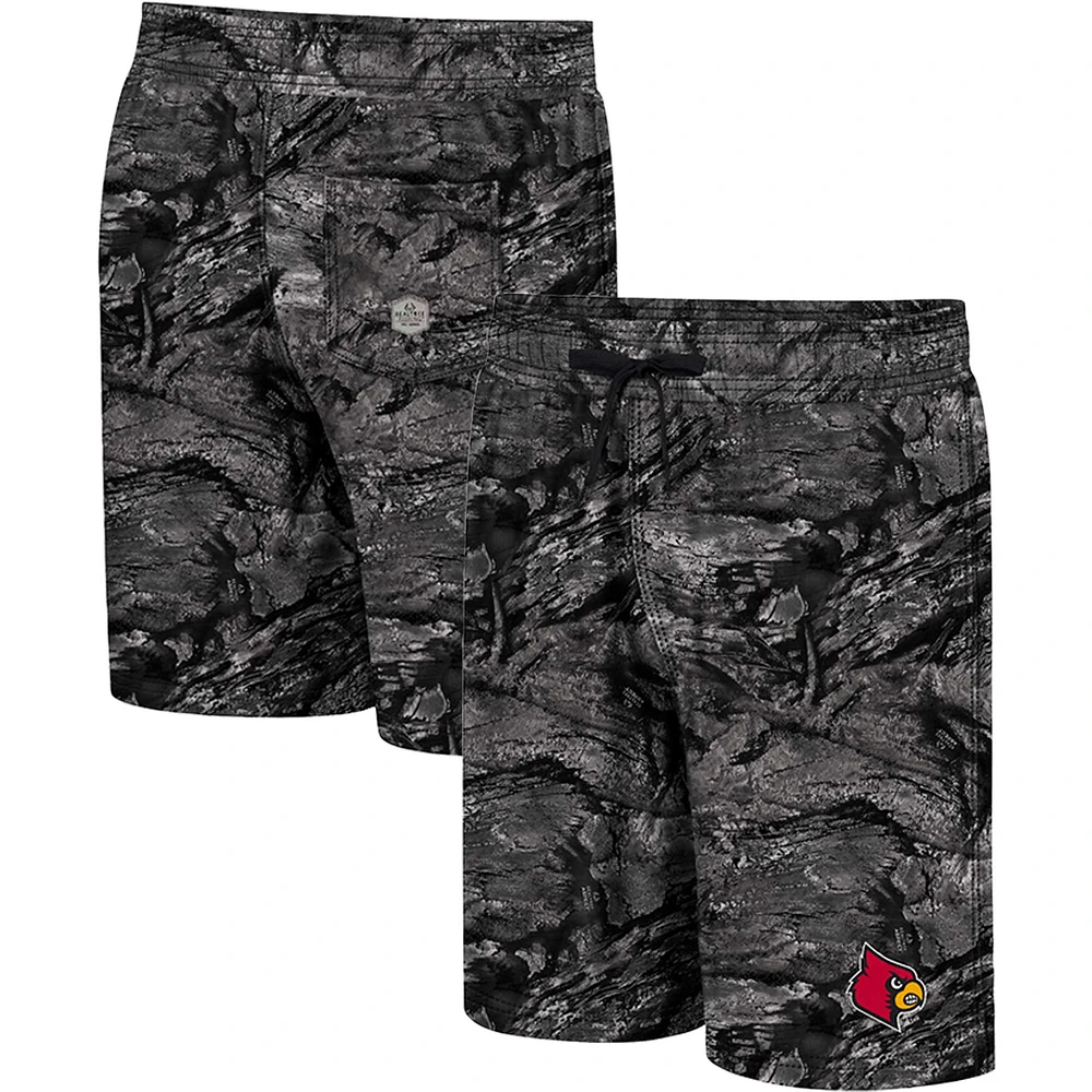 Men's Colosseum Charcoal Louisville Cardinals Realtree Aspect Ohana Swim Shorts