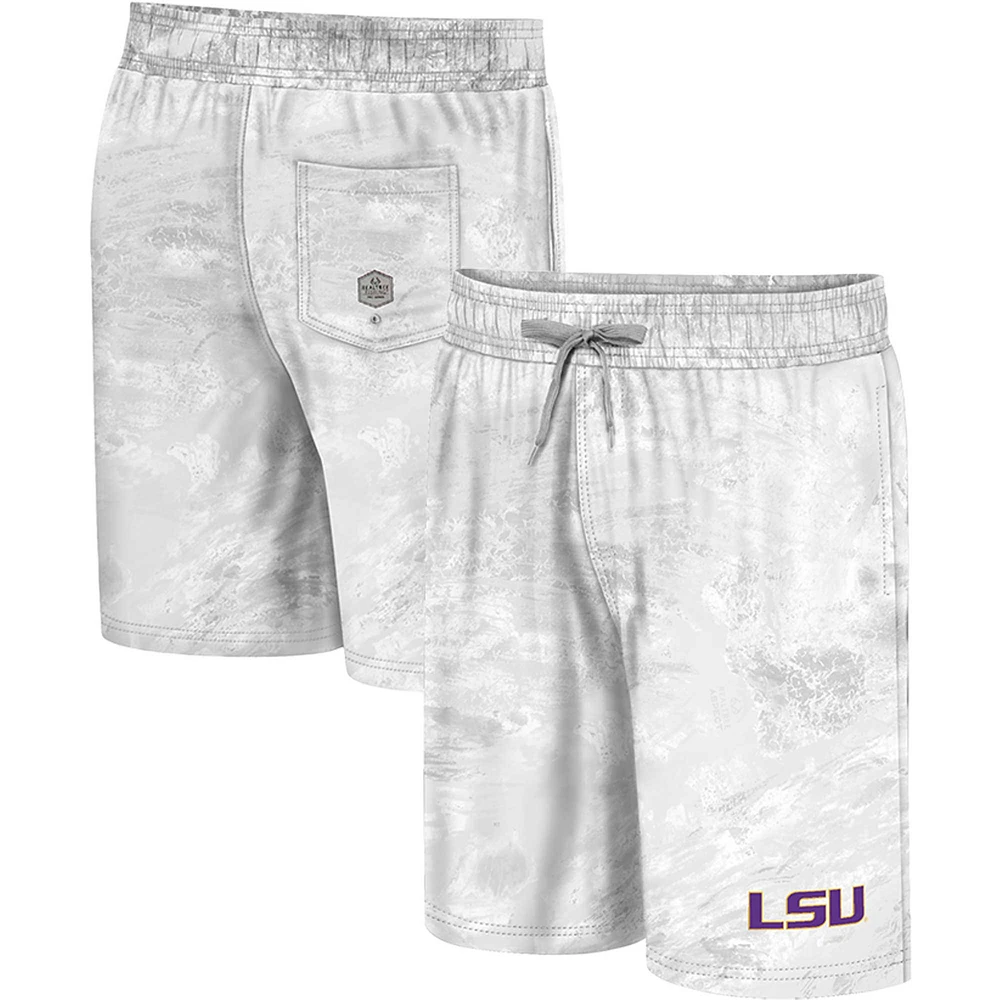 Men's Colosseum White LSU Tigers Realtree Aspect Ohana Swim Shorts