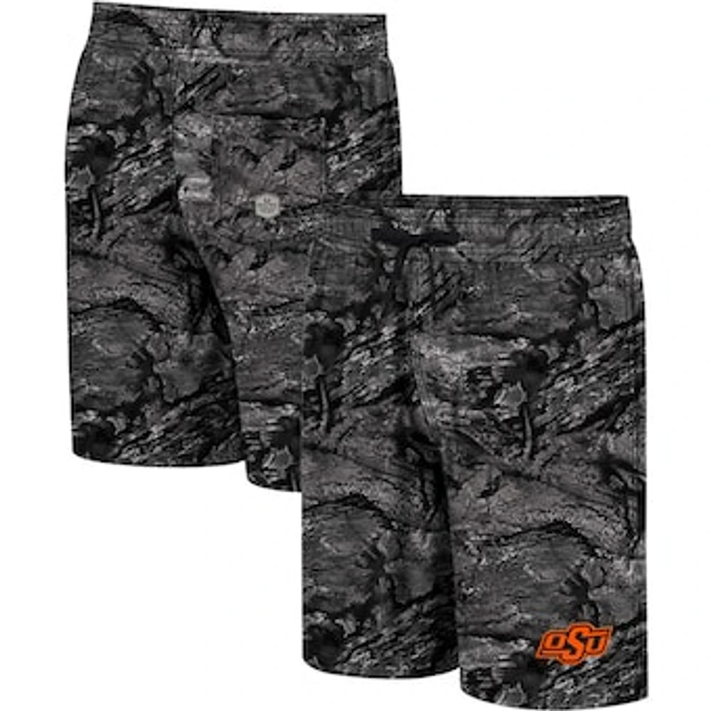 Men's Colosseum Charcoal Oklahoma State Cowboys Realtree Aspect Ohana Swim Shorts