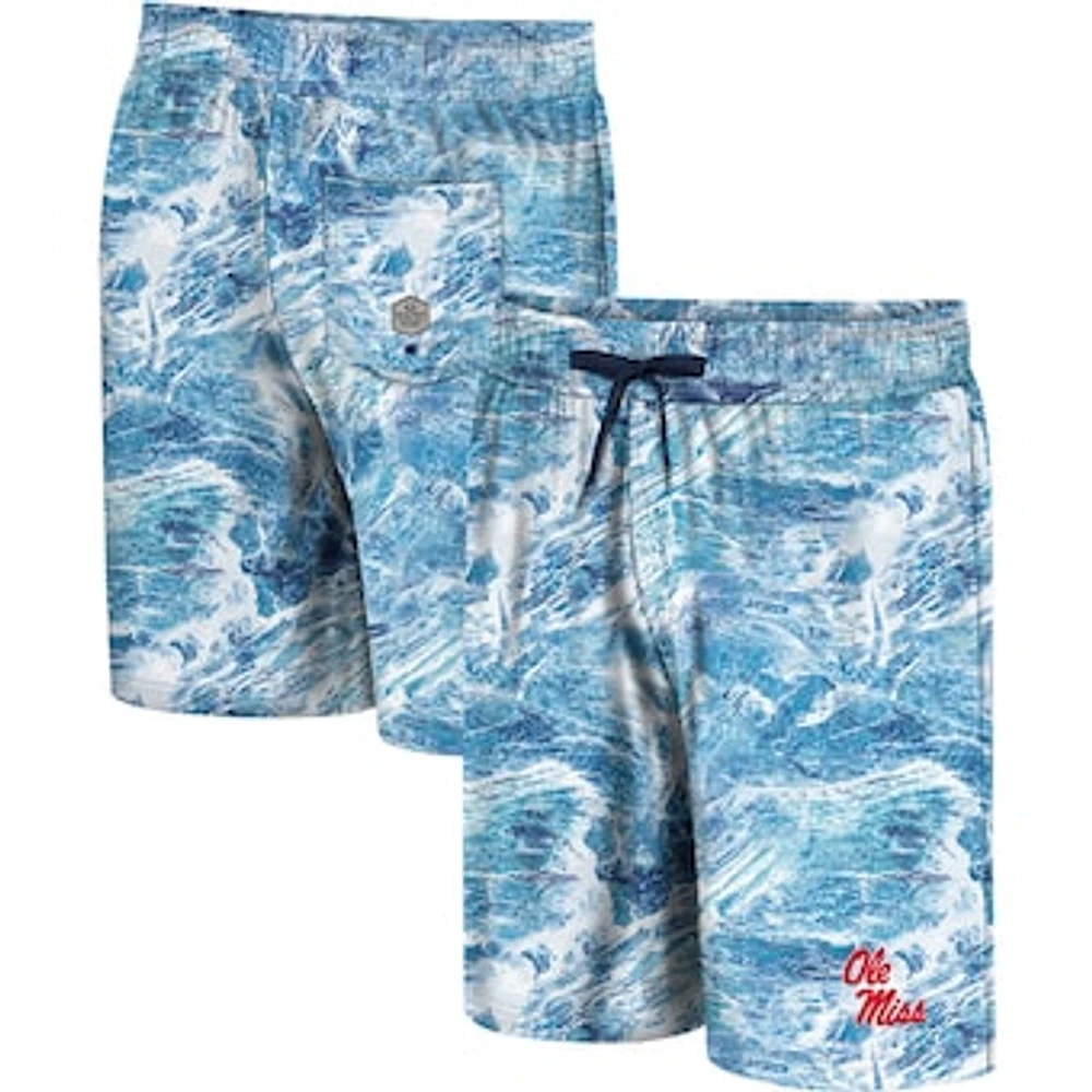 Men's Colosseum Blue Ole Miss Rebels Realtree Aspect Ohana Swim Shorts