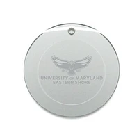 Maryland Eastern Shore Hawks Primary Logo 3'' Round Glass Ornament