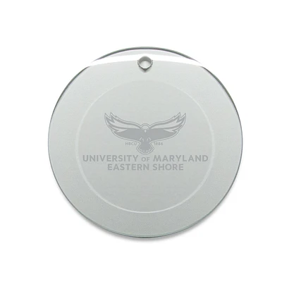 Maryland Eastern Shore Hawks Primary Logo 3'' Round Glass Ornament