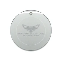 Maryland Eastern Shore Hawks Primary Logo 3'' Round Glass Ornament