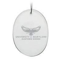 Maryland Eastern Shore Hawks Primary Logo 2.75'' x 3.75'' Glass Oval Ornament