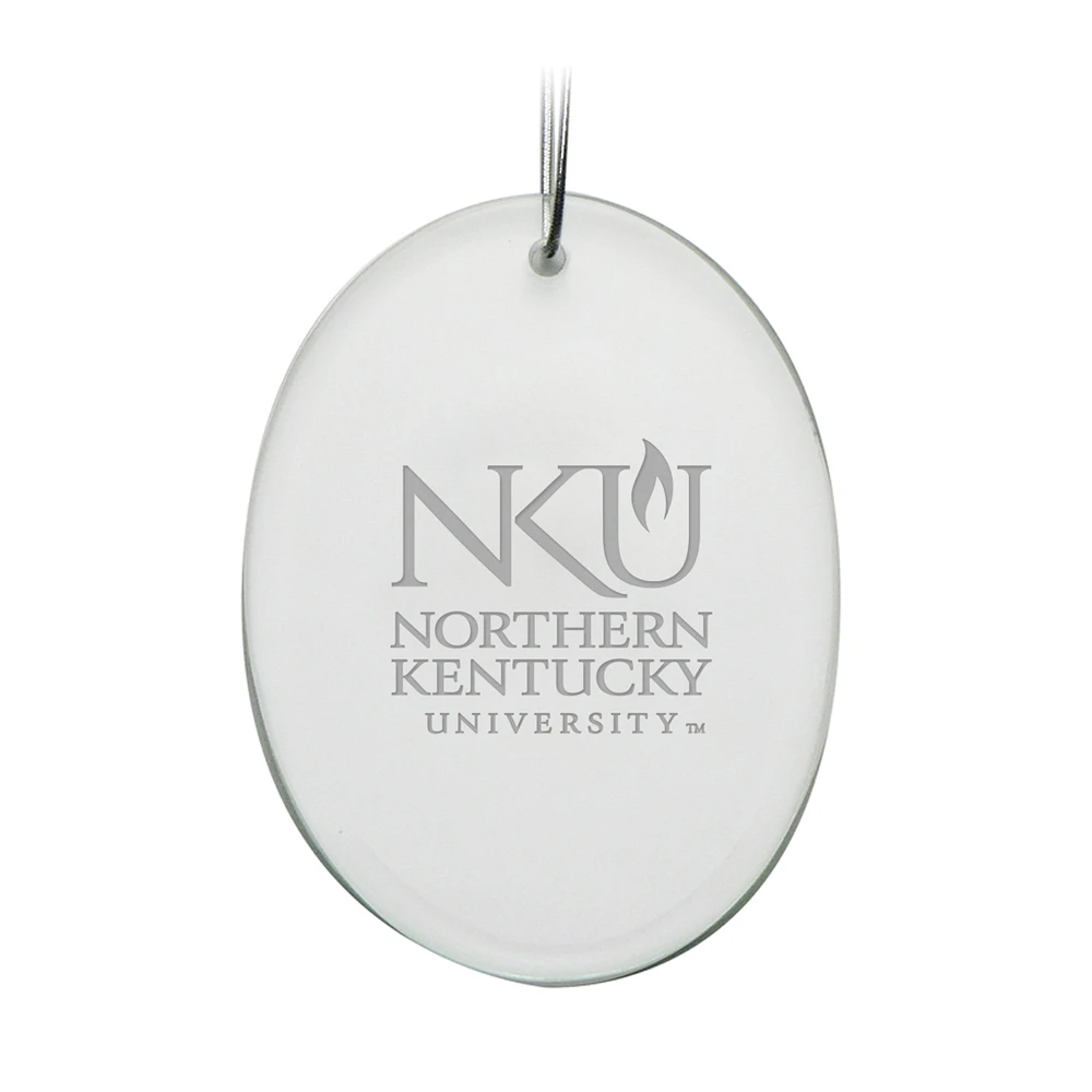 Northern Kentucky University Norse Primary Logo 2.75'' x 3.75'' Glass Oval Ornament