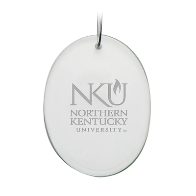 Northern Kentucky University Norse Primary Logo 2.75'' x 3.75'' Glass Oval Ornament