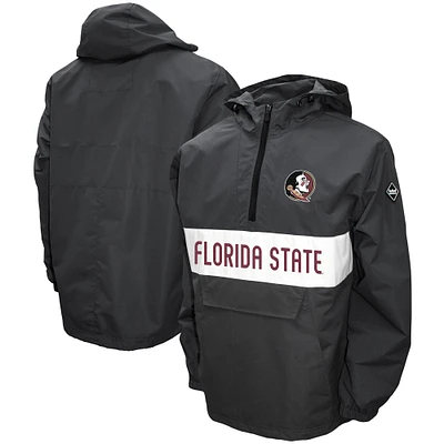 Men's Franchise Club Gray Florida State Seminoles Alpha Anorak Half-Zip Jacket