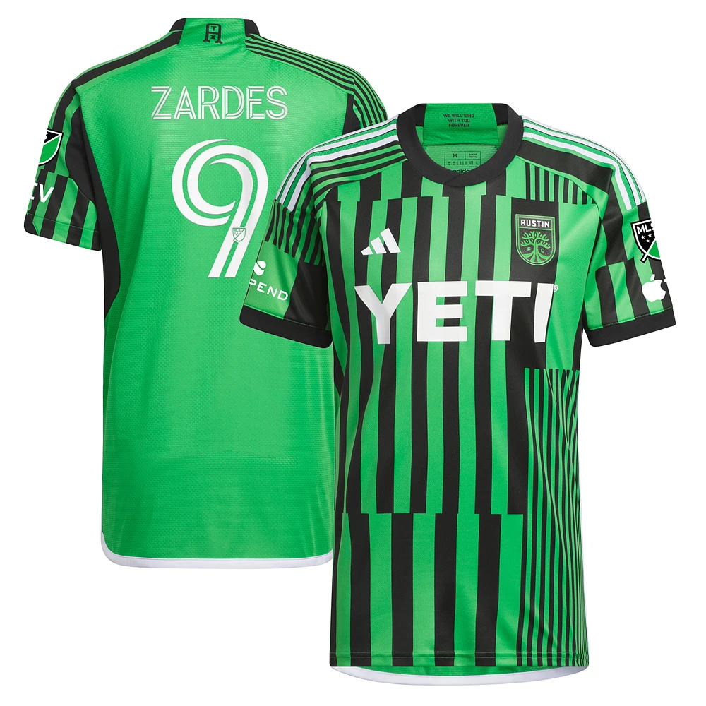 Men's adidas Gyasi Zardes Green Austin FC 2023 Las Voces Kit Authentic Jersey