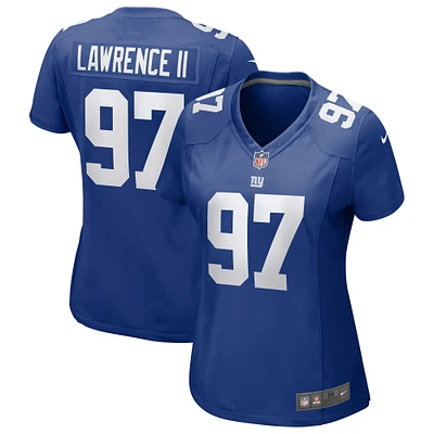 Women's Nike Dexter Lawrence II Royal New York Giants Team Game Player Jersey