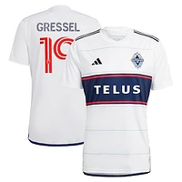 Men's adidas Julian Gressel White Vancouver Whitecaps FC 2023 Bloodlines - Replica Player Jersey