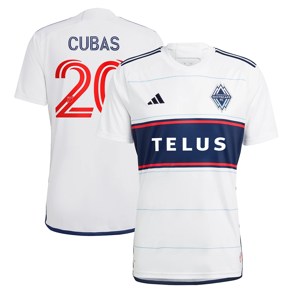 Men's adidas Andrés Cubas White Vancouver Whitecaps FC 2023 Bloodlines - Replica Player Jersey