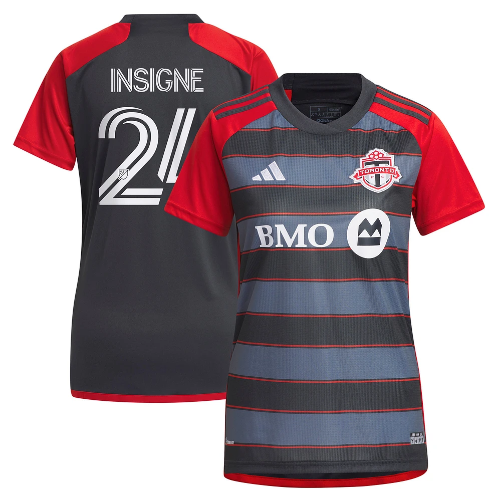 Women's adidas Lorenzo Insigne Gray Toronto FC 2023 Club Kit