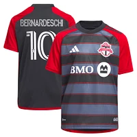 Youth adidas Federico Bernardeschi Gray Toronto FC 2023 Club Kit - Replica Player Jersey